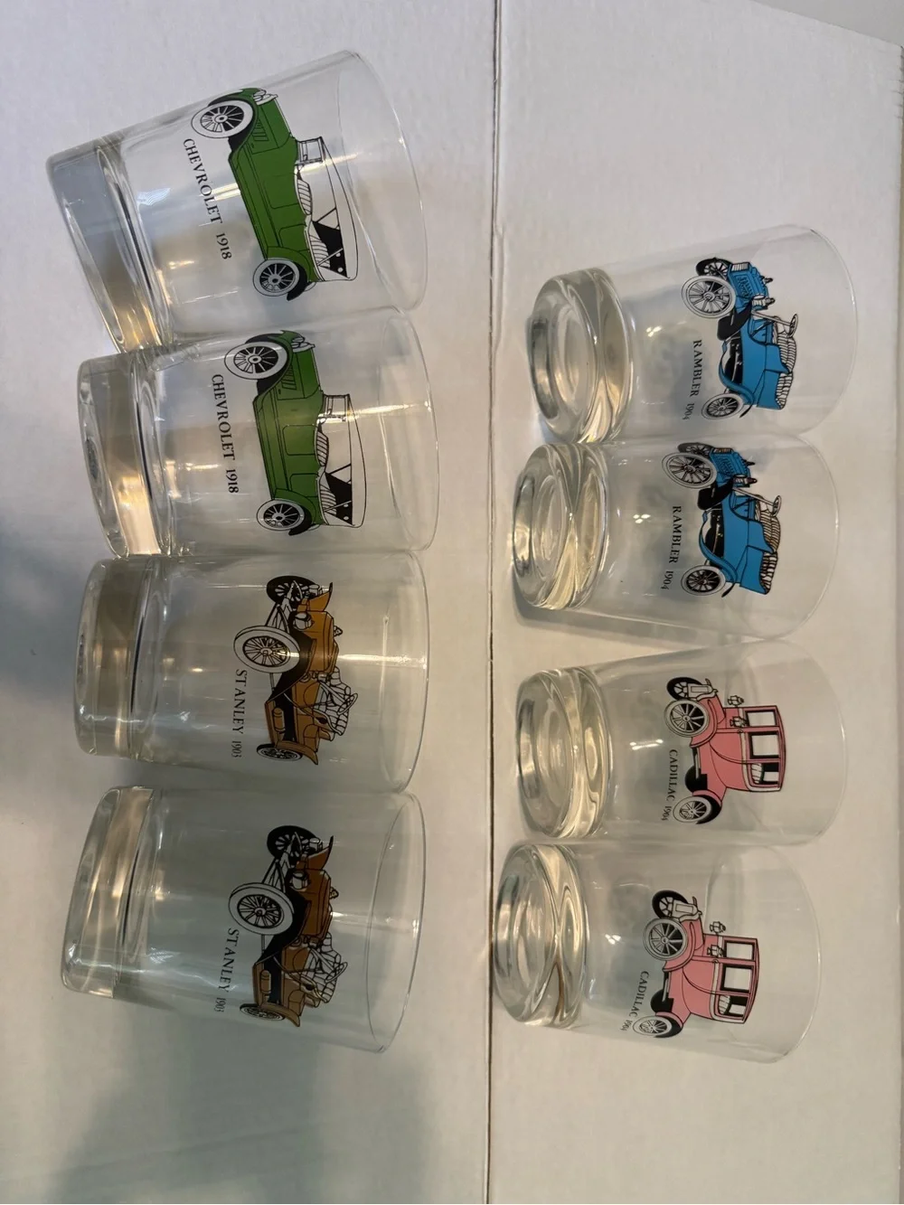 8 Vintage Automobile glasses.